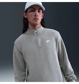 Кофта мужская Nike Club 1/2 Zip Fleece Grey FN3864-063