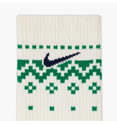 Носки Nike Everyday Plush Cushioned Winter Wonderland (2 пары) Green/White HV6939-901