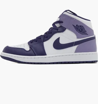 Кроссовки детские Air Jordan Air 1 Mid White/Violet DQ8423-515