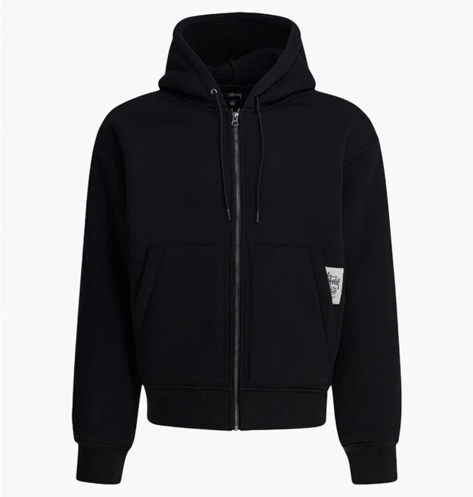 Толстовка мужская Stussy Bonded Sherpa Black 118585-0001