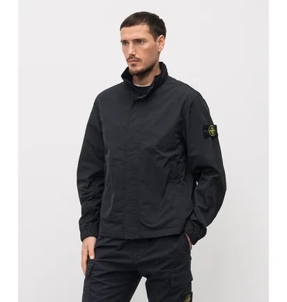 Куртка мужская Stone Island Micro Twill Zip-Up Black L1S154100033S0026-V0020