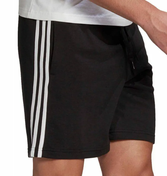 Шорты мужские Adidas Essentials French Terry 3 Stripes Shorts Black GK9597