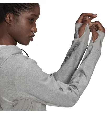 Толстовка жіноча Adidas Designed To Move Full-Zip Hoodie Grey H10177