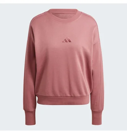 Свитшот женский Adidas All Szn French Terry 3-Stripes Loose Sweatshirt Bordo IY6854