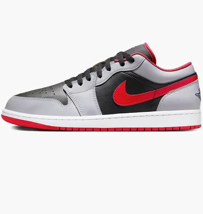 Кроссовки мужские Air Jordan 1 Low Zapatillas Grey/Black 553558-060