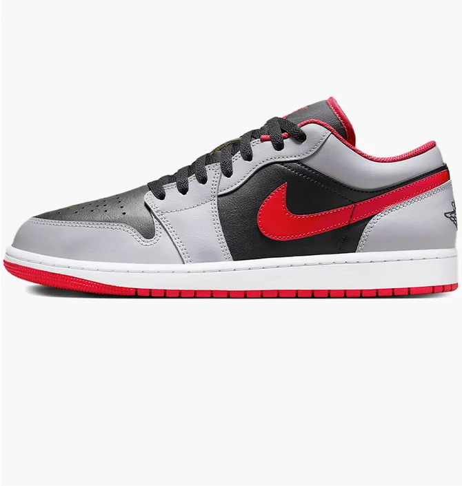 Кроссовки мужские Air Jordan 1 Low Zapatillas Grey/Black 553558-060