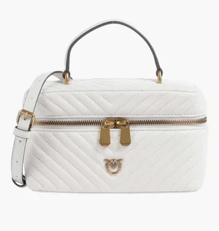 Сумка жіноча Pinko Vanity Mini Handbag Fine Grain Leather Bianco White 106382-A0GK-Z15Q