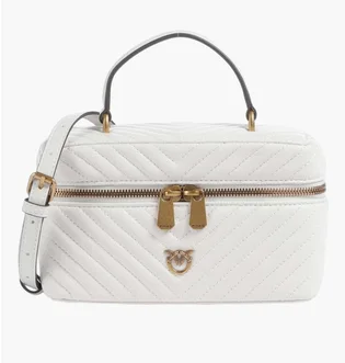 Сумка женская Pinko Vanity Mini Handbag Fine Grain Leather Bianco White 106382-A0GK-Z15Q