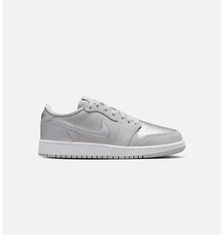 Кроссовки детские Air Jordan 1 Retro Low Og Silver Grade School Lifestyle Shoe Grey CZ0858-002