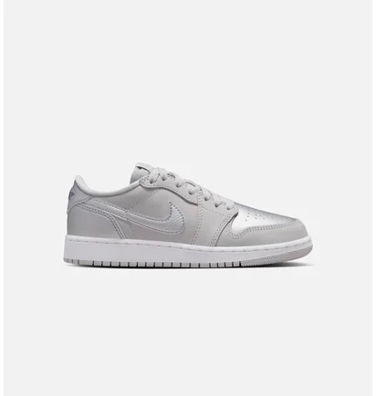 Кроссовки детские Air Jordan 1 Retro Low Og Silver Grade School Lifestyle Shoe Grey CZ0858-002