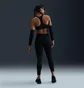 Леггинсы женские Nike W Fast Mr 7/8 Tight Nvlt Black HV8900-010