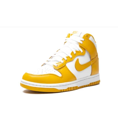 Кроссовки женские Nike Dunk High Wmns White/Yellow DD1869-106