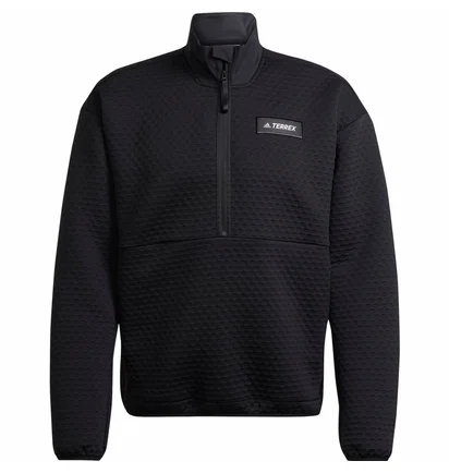 Кофта мужская Adidas Terrex Hike Half Zip Long Sleeve Fleece Top Black HH9252