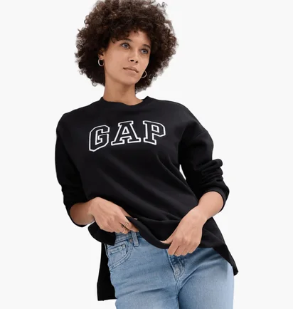 Світшот жіночий Gap Crewneck Logo Black 741683-03