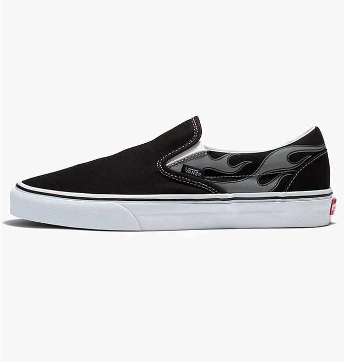 Кеды унисекс Vans Reflective Flame Classic Slip-On Shoe Black VN0A7Q5DBM8