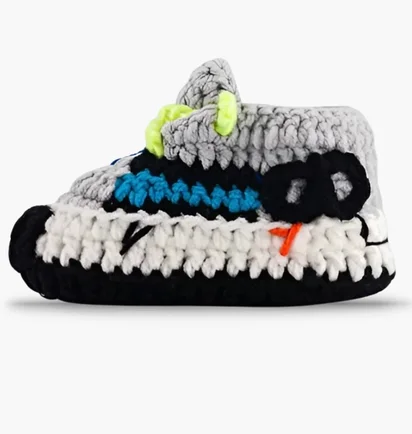 Пінетки дитячі Baby Sneakers Crochet Grey BS-YZY-WAVE