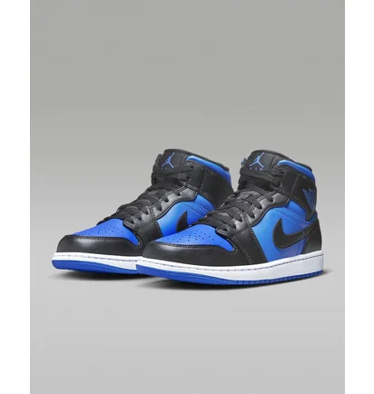 Кросівки чоловічі Air Jordan 1 Mid Shoes Black/Blue DQ8426-042