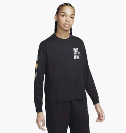 Лонгслив унисекс Nike Be True Black Dx0998-010