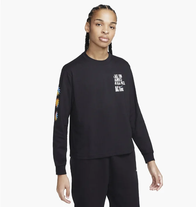 Лонгслив унисекс Nike Be True Black Dx0998-010