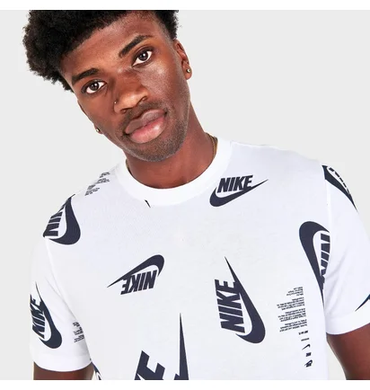 Футболка мужская Nike Sportswear All-Over Futura Print Short-Sleeve T-Shirt White Dr7817-100