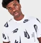 Футболка мужская Nike Sportswear All-Over Futura Print Short-Sleeve T-Shirt White Dr7817-100