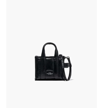 Сумка женская Marc Jacobs The Shiny Crinkle Leather Crossbody Tote Black H064L03FA22-BLACK-54773