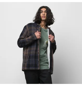 Рубашка мужская Vans Howard Sherpa Lined Flannel Buttondown Shirt Brown VN0A7SF50CB