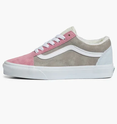 Кеды женские Vans Pig Suede Sherpa Old Skool Shoe Brown/Pink VN0005UAMUL