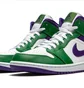 Кроссовки мужские Air Jordan 1 Mid White/Green 554724-300