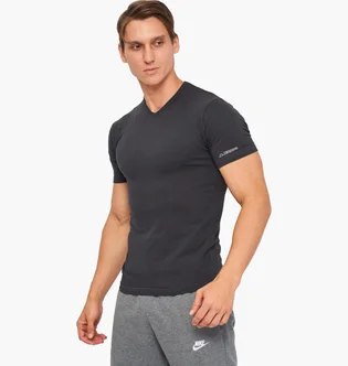 Футболка чоловіча Kappa Mezza Manica Scollo V Grey K1311-ANTRACITE