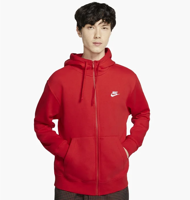 Толстовка чоловіча Nike Mens Full-Zip Hoodie Red Bv2645-657