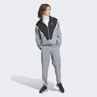 Спортивный костюм мужской Adidas Sportswear Woven Non-Hooded Track Suit Grey/Black IJ6072