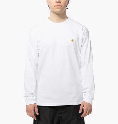 Лонгслів чоловічий Carhartt Wip L/S Chase Tee White I026392-00RXX