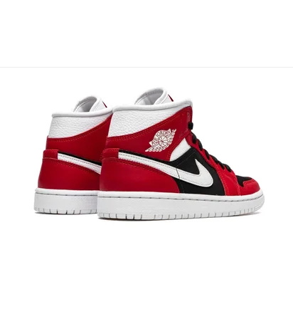 Кроссовки женские Air Jordan Wmns 1 Mid Red/Black BQ6472-601