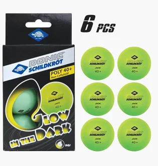 М'яч для настільного тенісу Donic Glow In The Dark (6 шт) Green 608507