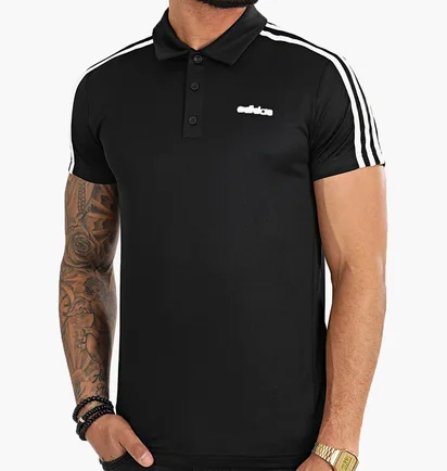 Поло мужское Adidas D2M 3S Po Black Fl0321
