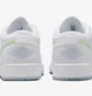 Кросівки дитячі Air Jordan 1 Low White Ice Blue Glitter Swoosh White FQ9112-100