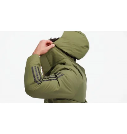 Куртка мужская Adidas Utilitas 3-Stripes Hooded Jacket Olive GT1691