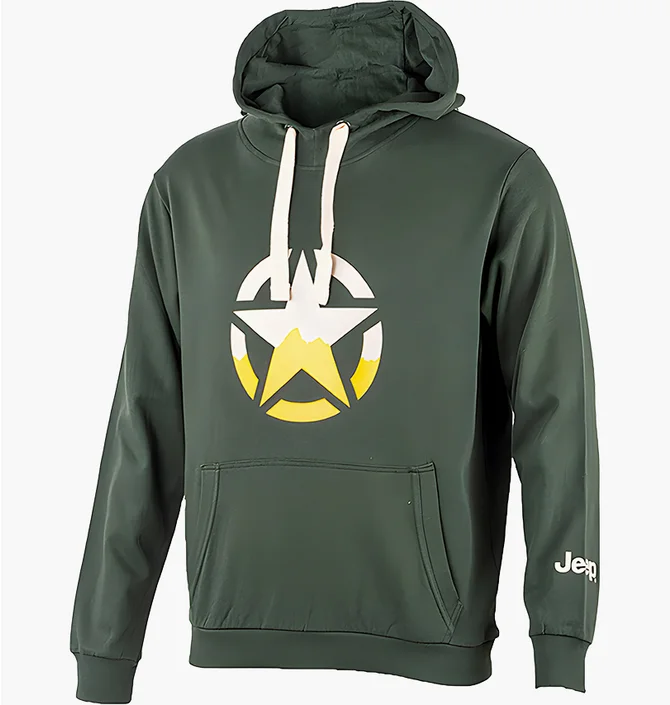 Худи мужское Jeep Hooded Sweatshirt Star Green O102568-E849