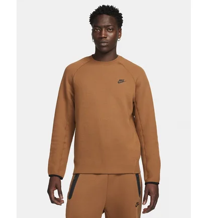 Свитшот мужской Nike Sportswear Tech Fleece Crew Brown FB7916-281
