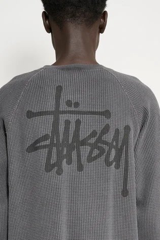 Кофта чоловіча Stussy Raglan Thermal Basic Stock Grey 1140356-0034