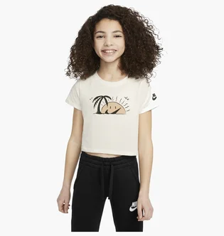 Футболка детская Nike Sportswear Big Kids (Girls) T-Shirt White DQ4376-133
