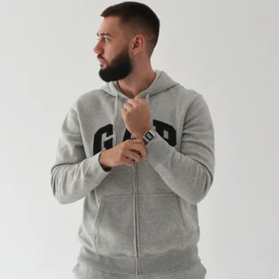 Женская толстовка Gap Logo Zip Hoodie Grey 218871731