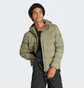 Пуховик чоловічий Adidas Helionic Stretch Hooded Down Jacket Olive IK3173