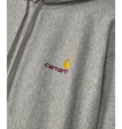 Худі чоловіче Carhartt American Script Hoodie Grey I028279-V6XX