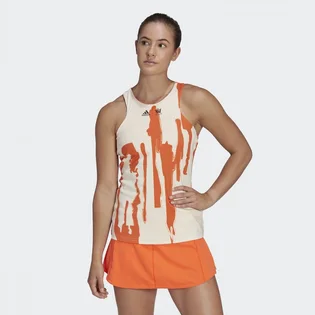 Майка женская Adidas Thebe Magugu Tennis New York Y-Back Tank Top White/Orange Ht4235