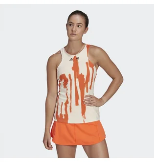 Майка женская Adidas Thebe Magugu Tennis New York Y-Back Tank Top White/Orange Ht4235