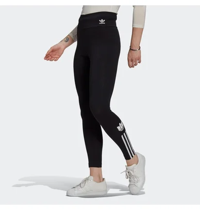 Леггинсы женские Adidas Adicolor 3D Trefoil High-Waisted Originals Black GT8461