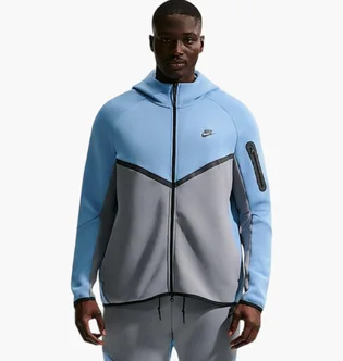 Толстовка мужская Nike Tech Fleece Fz Wr Blue/Grey HV0949-486