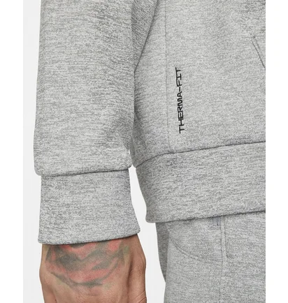 Толстовка мужская Nike Therma MenS Therma-Fit Full-Zip Fitness Top Grey DQ4830-063
